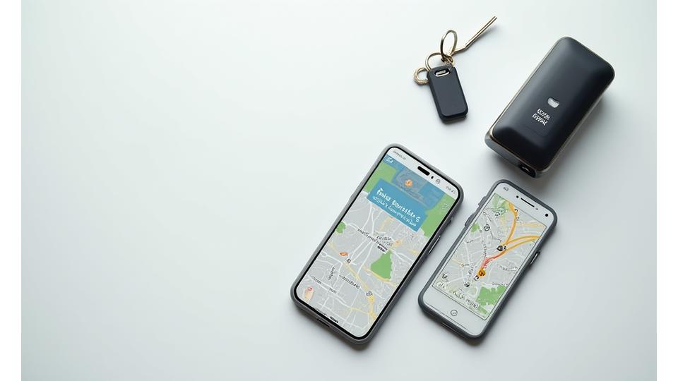 Smartphone s navigací a přenosná GPS jednotka vedle sebe